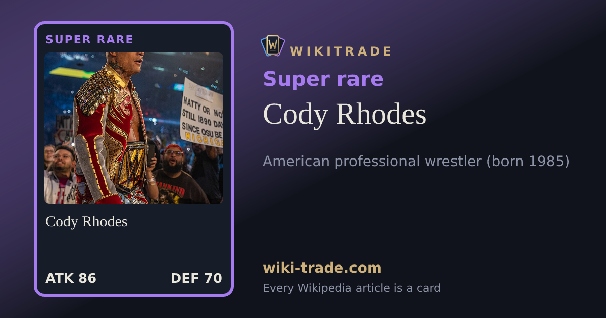 Cody Rhodes — Super rare card