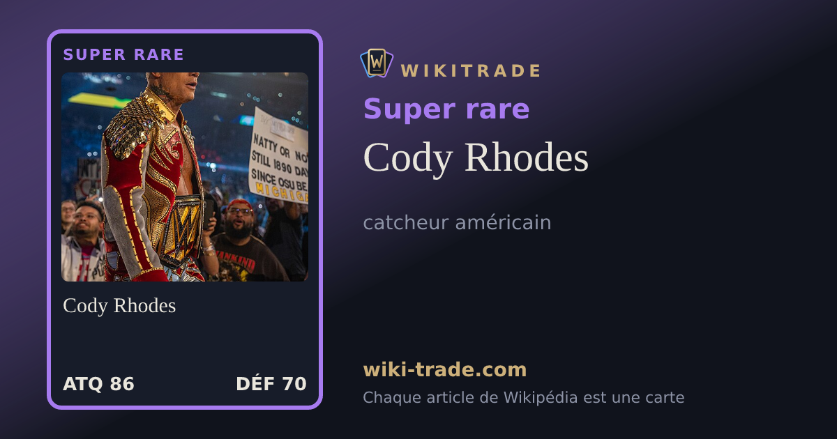 Cody Rhodes — carte Super rare