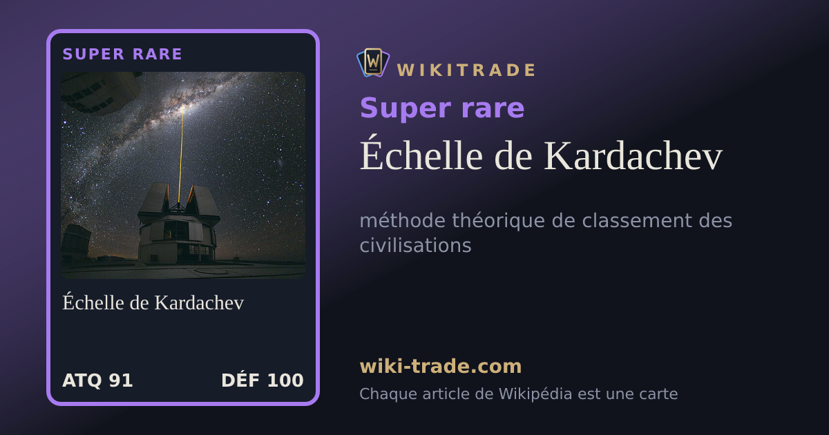 Échelle de Kardachev — carte Super rare