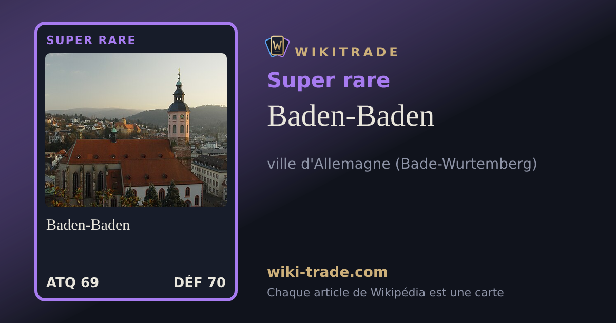 Baden-Baden — carte Super rare