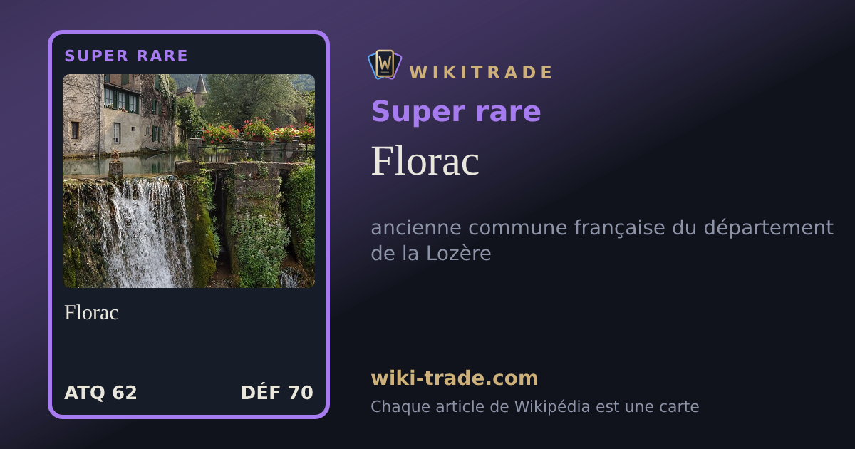 Florac — carte Super rare