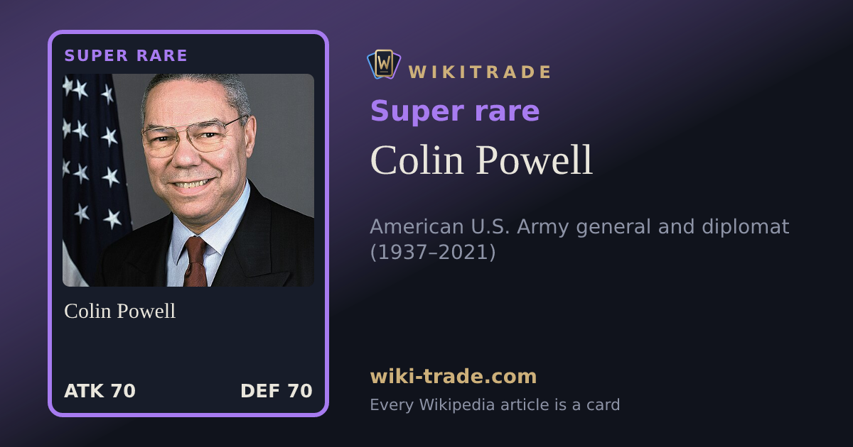 Colin Powell — Super rare card