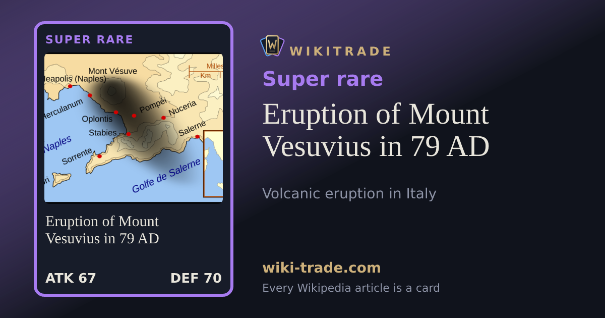 Eruption of Mount Vesuvius in 79 AD — Super rare card
