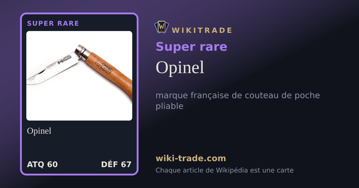 Opinel — carte Super rare