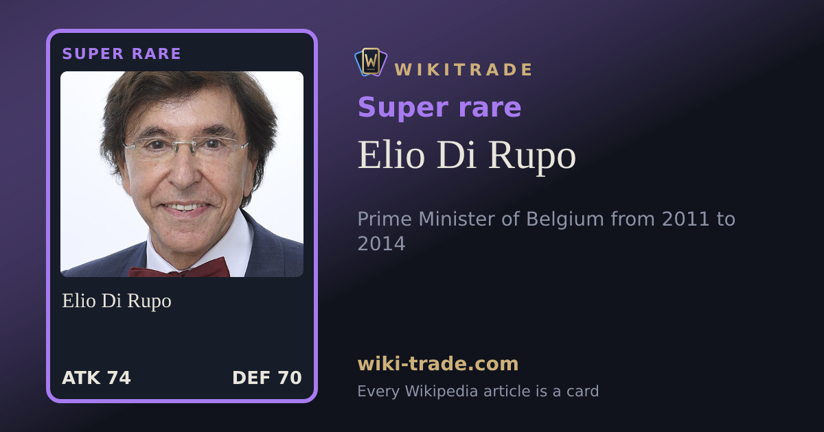 Elio Di Rupo — Super rare card