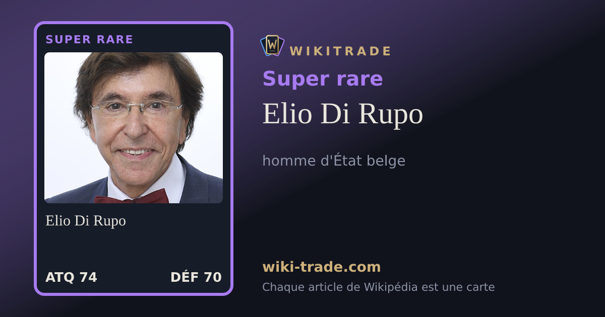 Elio Di Rupo — carte Super rare