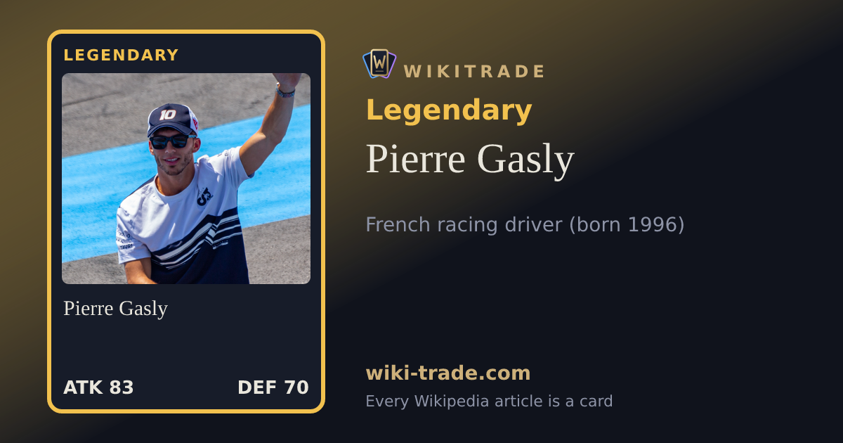 Pierre Gasly — Legendary card