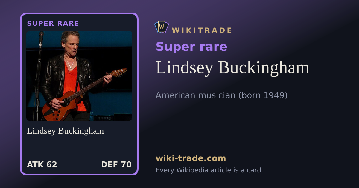 Lindsey Buckingham — Super rare card