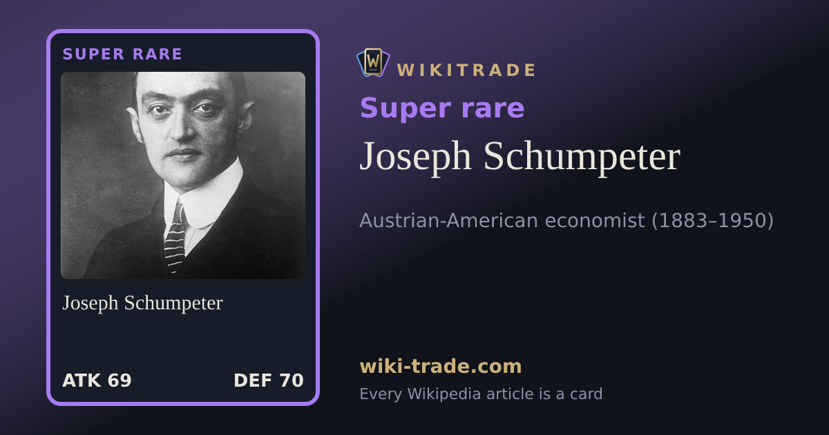 Joseph Schumpeter — Super rare card