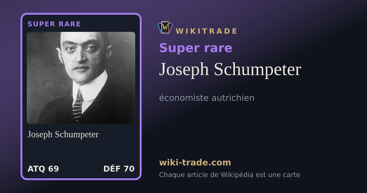 Joseph Schumpeter — carte Super rare