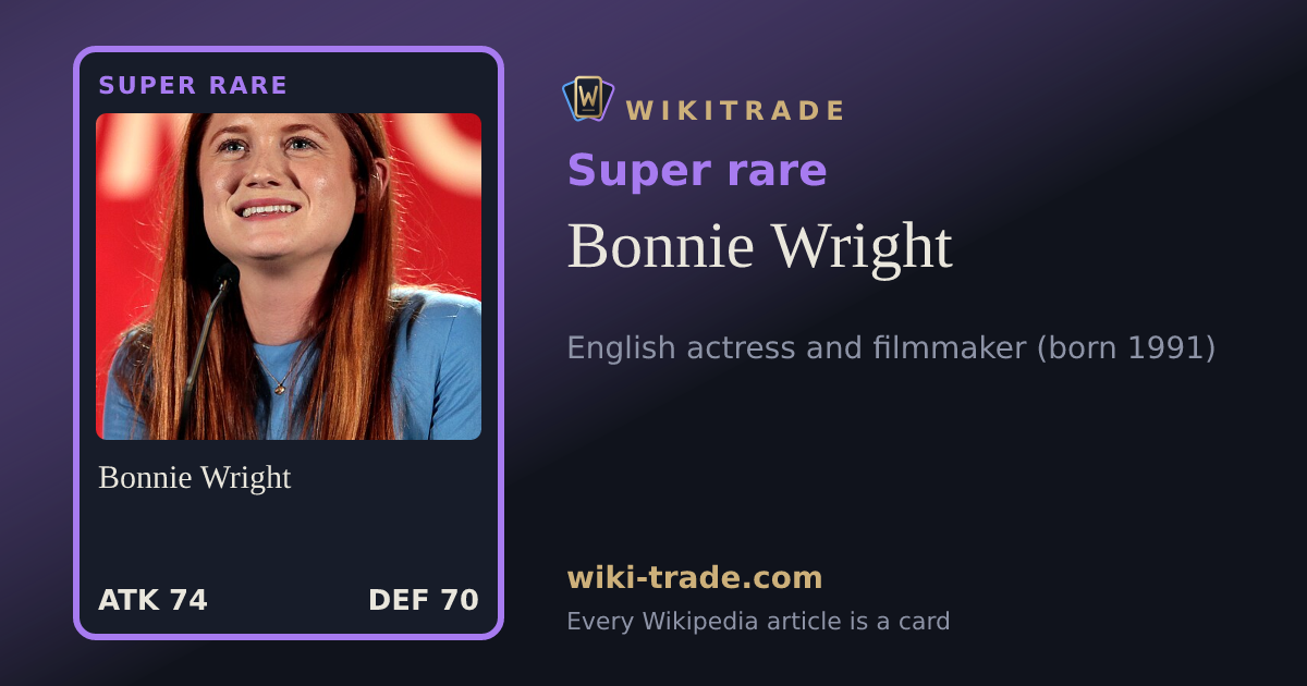 Bonnie Wright — Super rare card