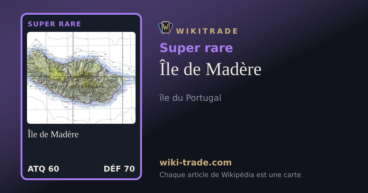 Île de Madère — carte Super rare