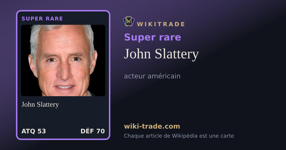 John Slattery — carte Super rare