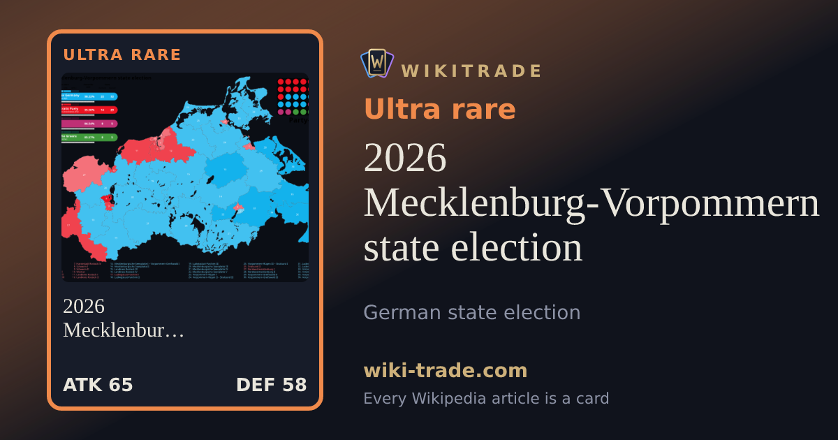 2026 Mecklenburg-Vorpommern state election — Ultra rare card