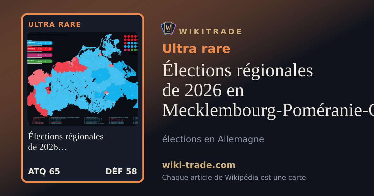 Élections régionales de 2026 en Mecklembourg-Poméranie-Occidentale — carte Ultra rare
