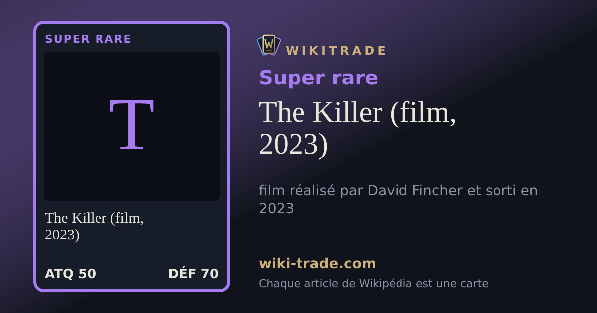 The Killer (film, 2023) — carte Super rare