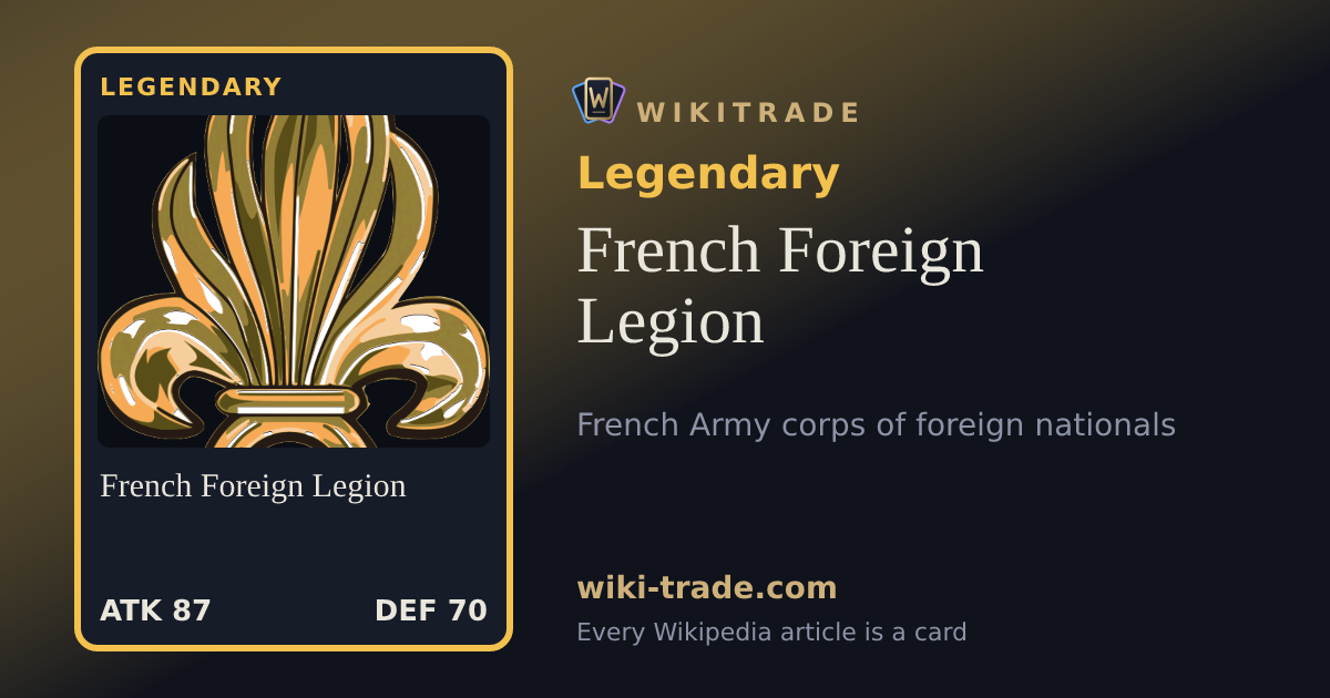 French Foreign Legion — Legendary card