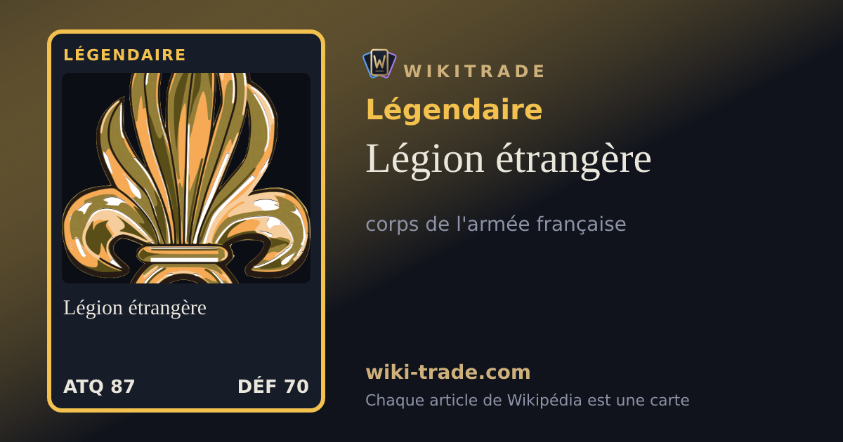 Légion étrangère — carte Légendaire