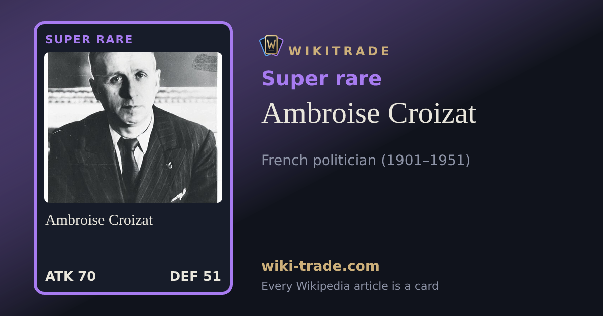 Ambroise Croizat — Super rare card