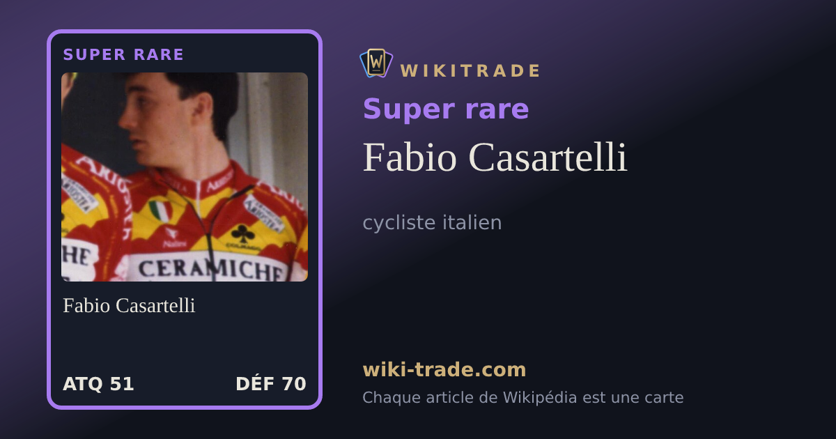 Fabio Casartelli — carte Super rare