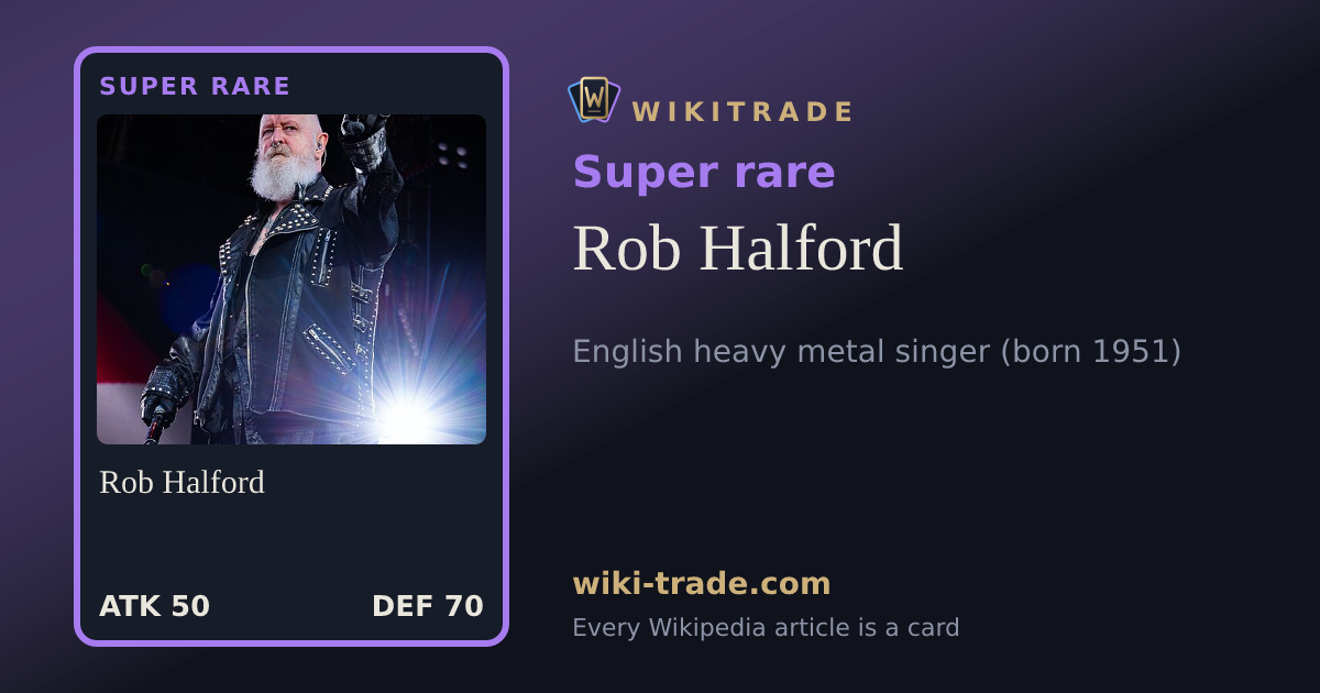 Rob Halford — Super rare card