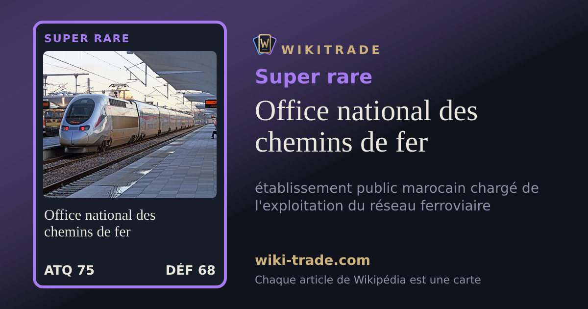 Office national des chemins de fer — carte Super rare