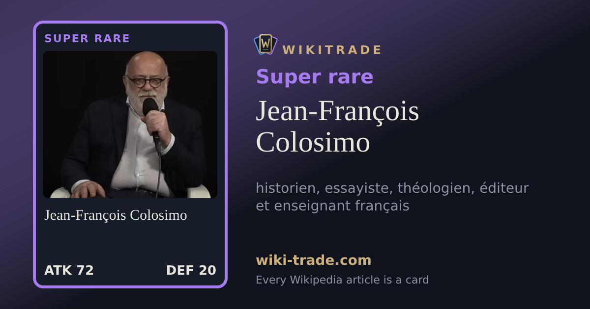Jean-François Colosimo — Super rare card
