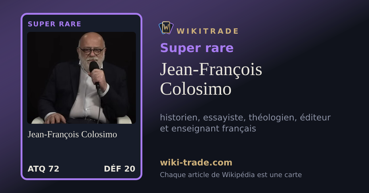 Jean-François Colosimo — carte Super rare