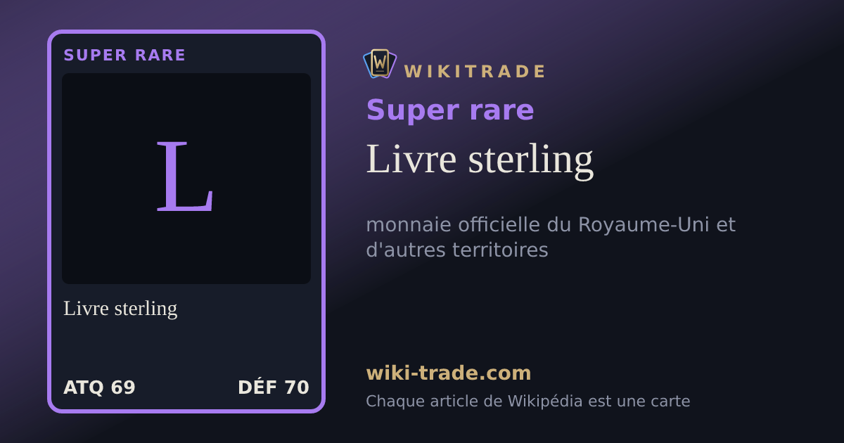 Livre sterling — carte Super rare