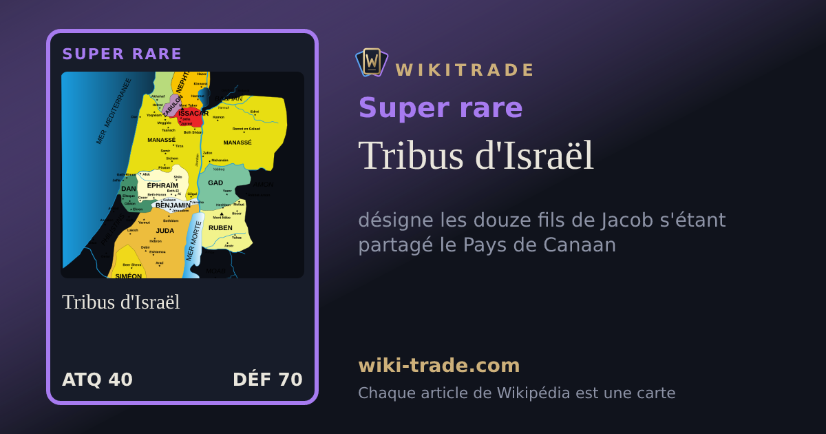 Tribus d'Israël — carte Super rare
