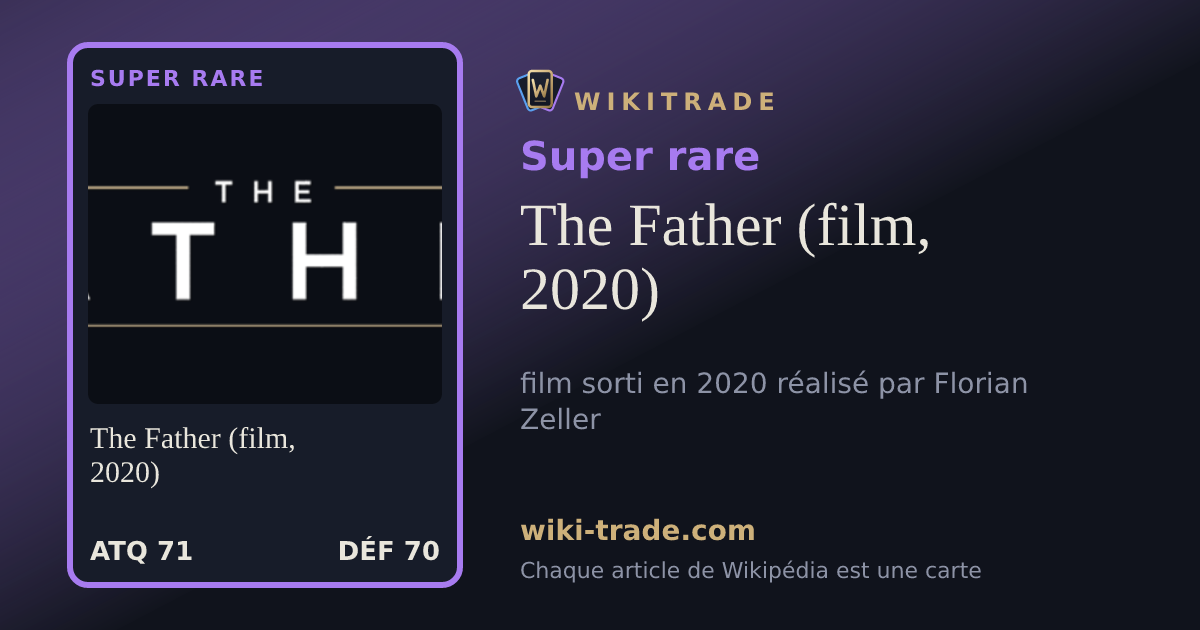 The Father (film, 2020) — carte Super rare