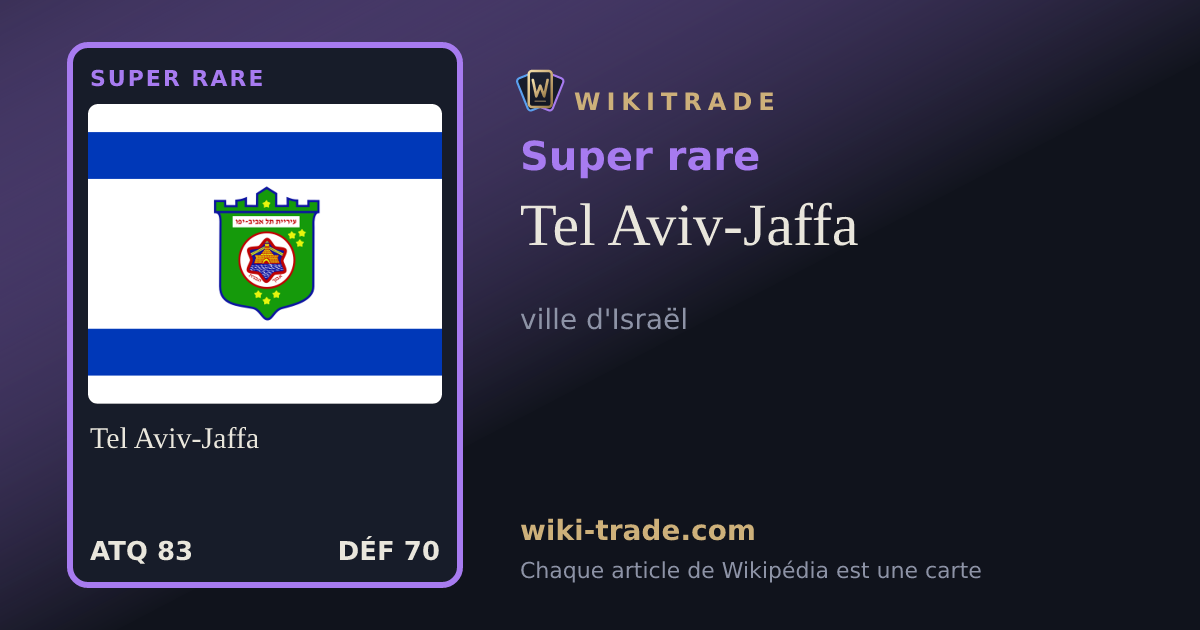 Tel Aviv-Jaffa — carte Super rare