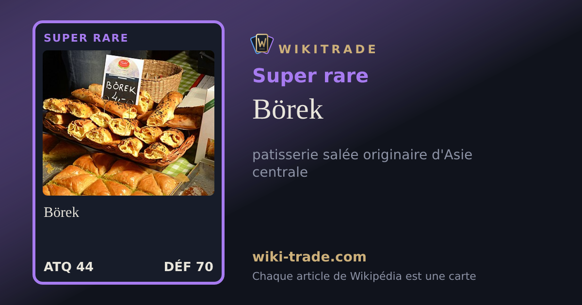Börek — carte Super rare