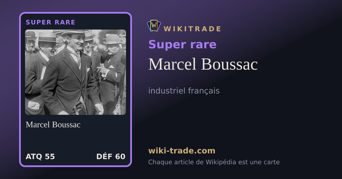 Marcel Boussac — carte Super rare