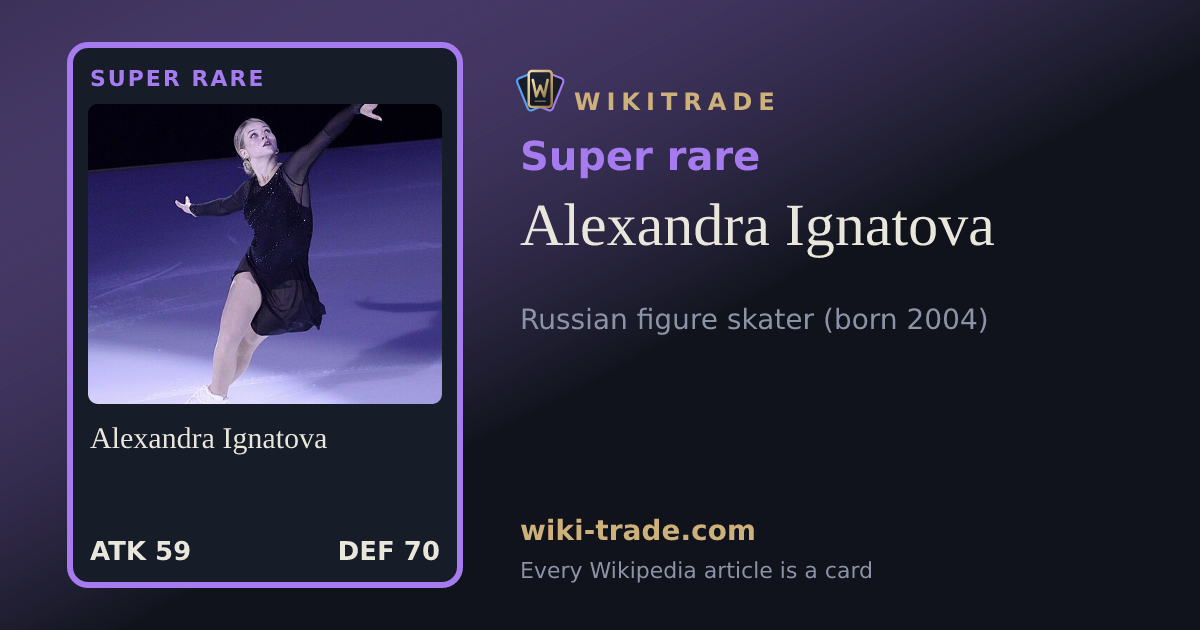 Alexandra Ignatova — Super rare card