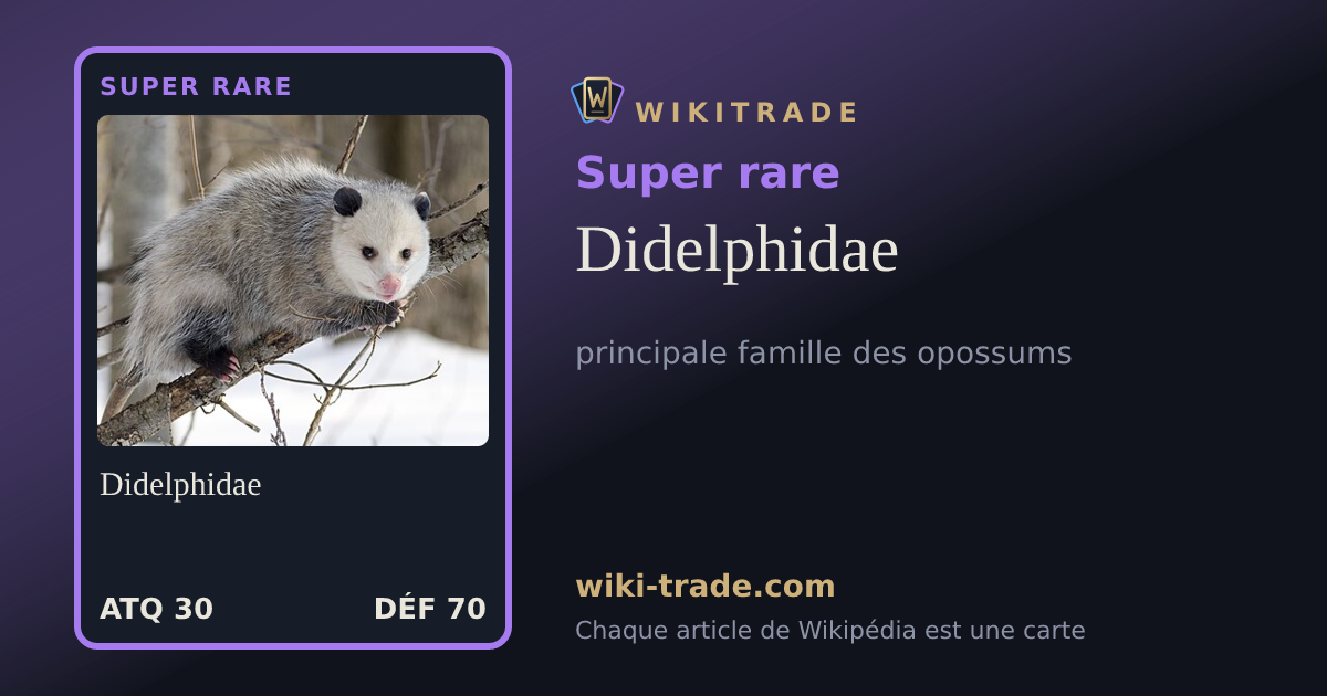 Didelphidae — carte Super rare
