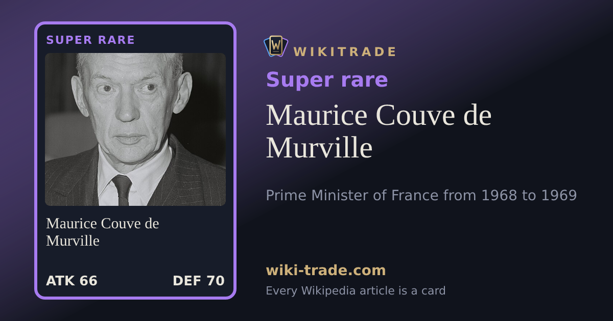 Maurice Couve de Murville — Super rare card