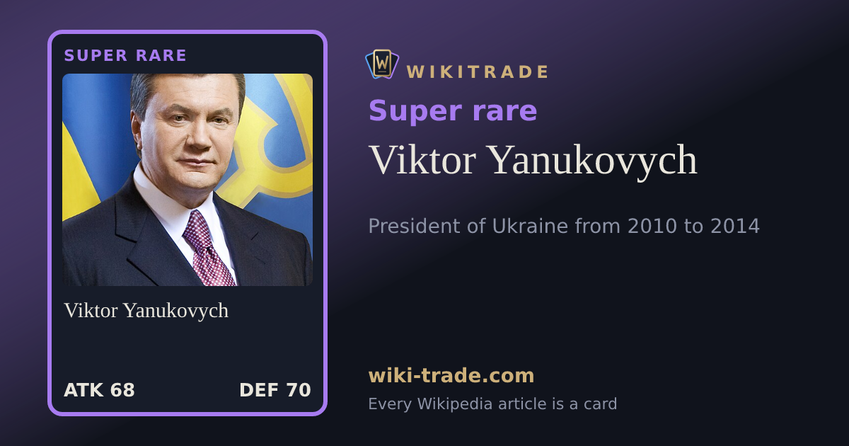 Viktor Yanukovych — Super rare card