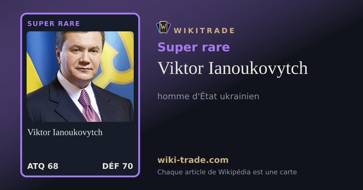 Viktor Ianoukovytch — carte Super rare