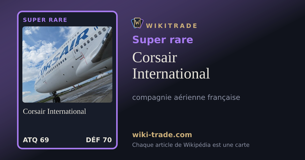 Corsair International — carte Super rare