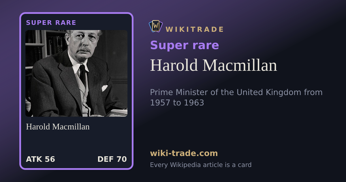 Harold Macmillan — Super rare card
