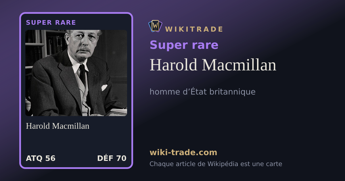 Harold Macmillan — carte Super rare
