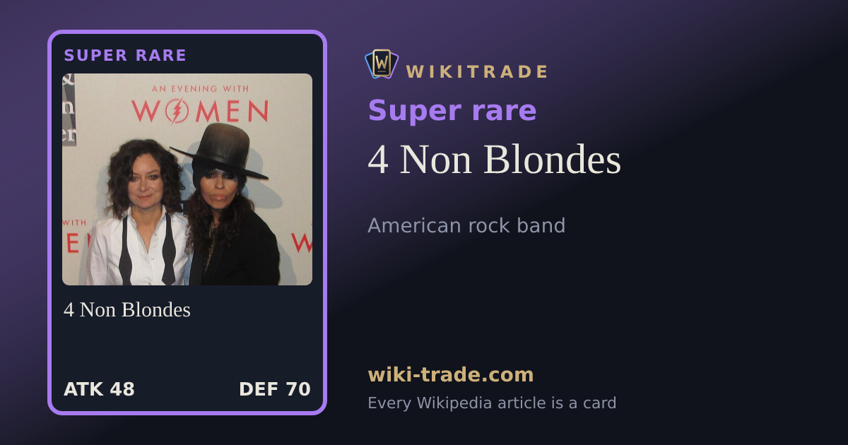 4 Non Blondes — Super rare card