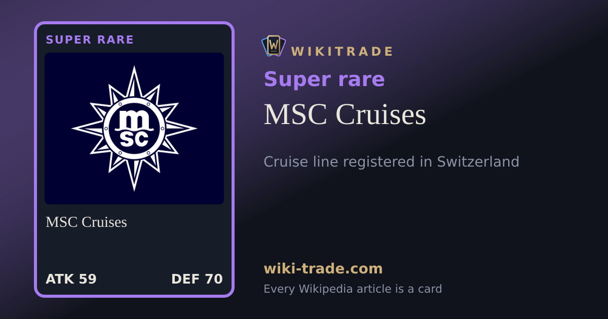 MSC Cruises — Super rare card