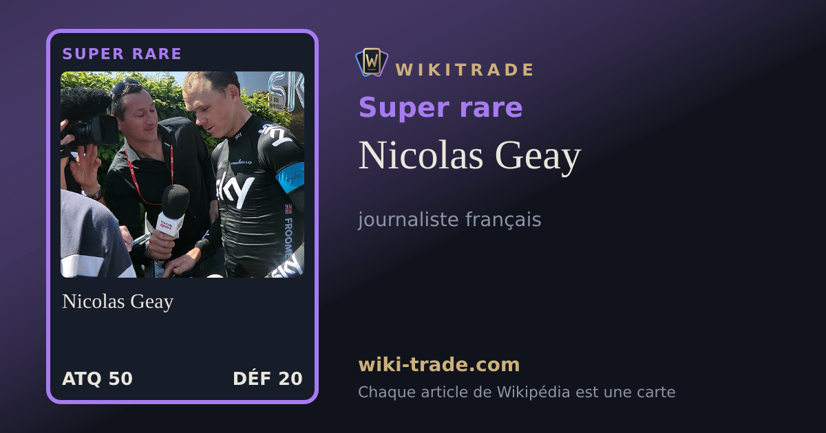 Nicolas Geay — carte Super rare