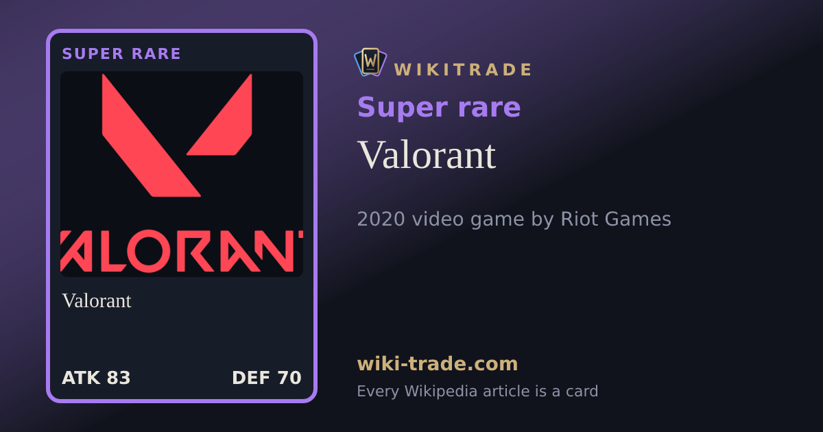 Valorant — Super rare card