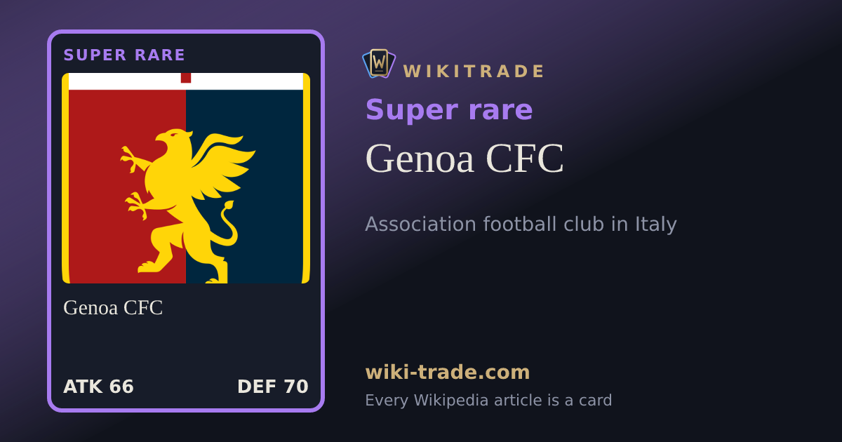 Genoa CFC — Super rare card