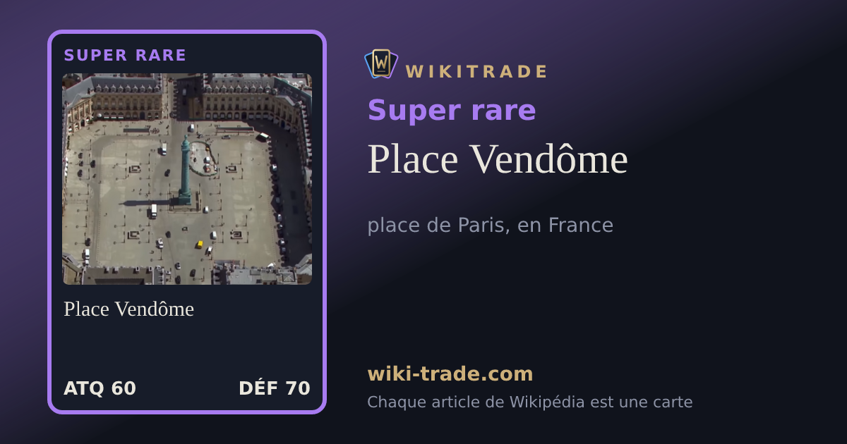 Place Vendôme — carte Super rare