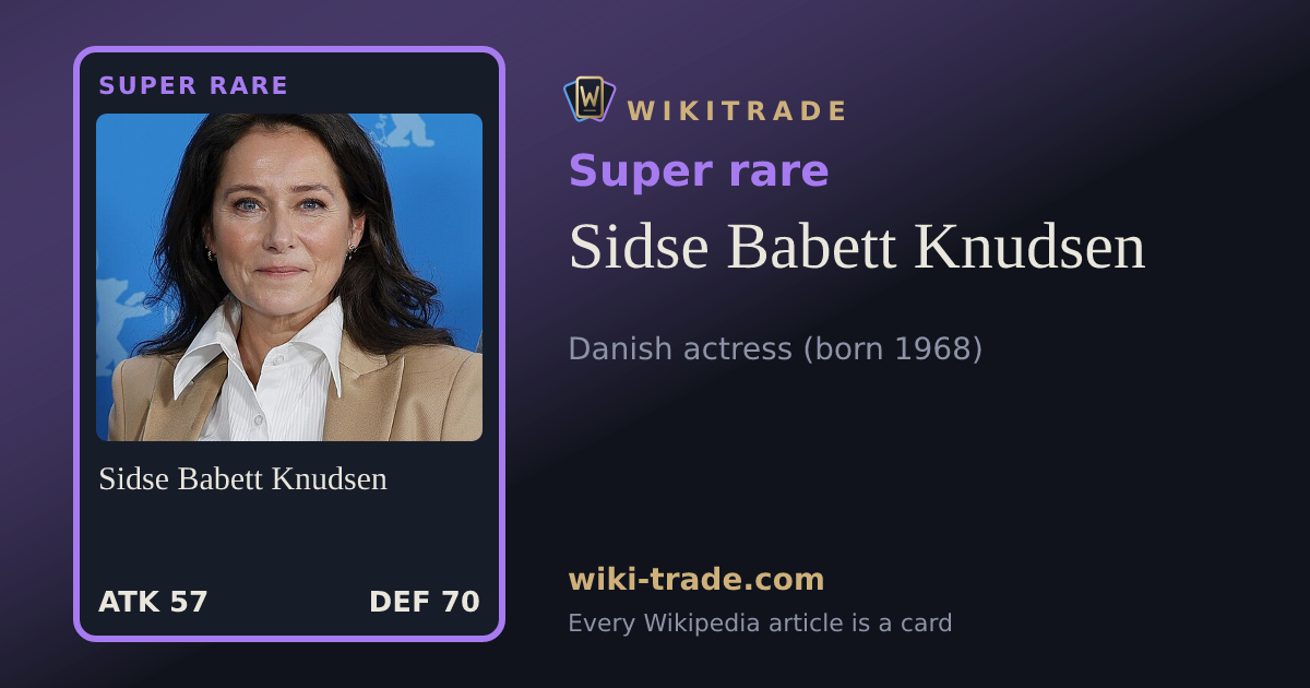 Sidse Babett Knudsen — Super rare card