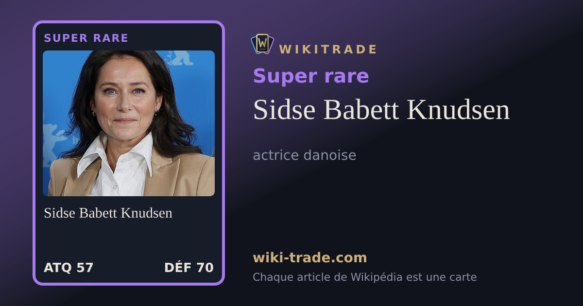 Sidse Babett Knudsen — carte Super rare